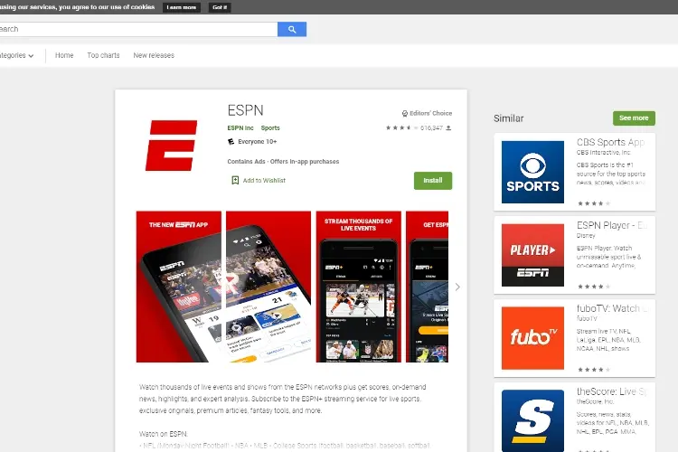 Best Android Apps to Watch Live Sports for Free in 2023: ESPN